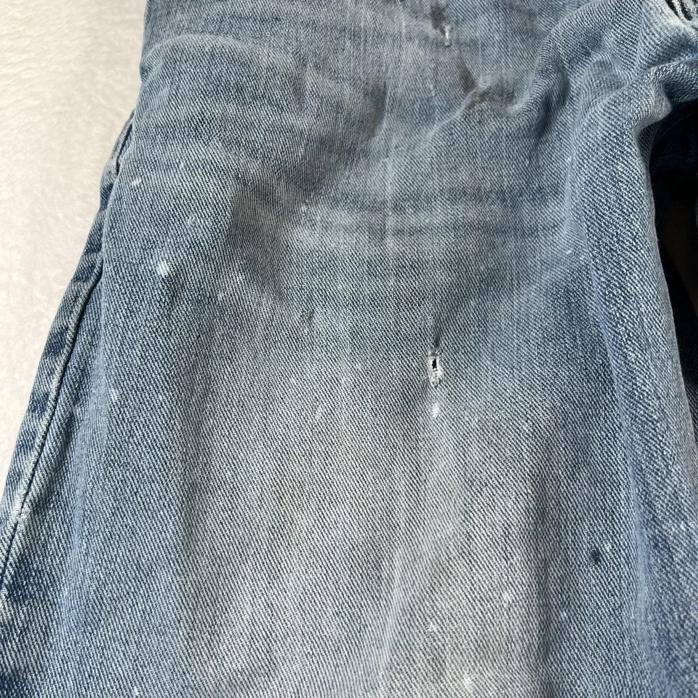 Ariat M2 Relaxed Boot Jeans Mens 32x30 Blue Light Wash Distressed Paint Denim